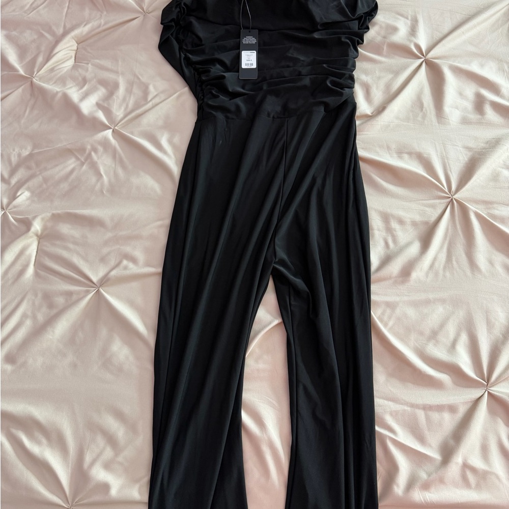 Fashion Nova Sleek Black Jumpsuit